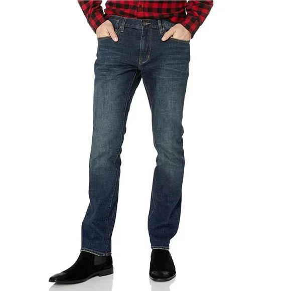 John Varvatos Men's Bowery Fit Jean - Slim Straight Leg, Black, Size 30